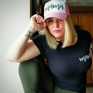 Pink "Mama" Trucker Hat Mom Hats Motherhood Hat